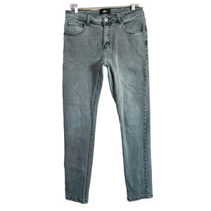 ZLZ Denim Mens Skinny Jeans Size 31 x 32 Green Stretch vv g